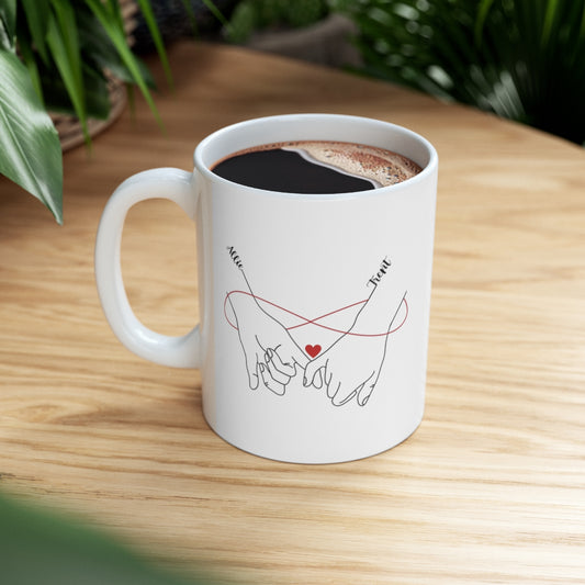 Pinky Promise Personalized Mug | Customized Photo Mug | Valentine's Day Gift | Anniversary Gift