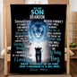 Personalize Name Blanket | To My Son Blue Lion | From Mom