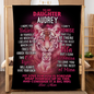 Personalize Name Blanket | To My Daughter Pink Tiger | From Mom