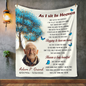 As I Sit In Heaven | Custom Memorial Photo Blanket