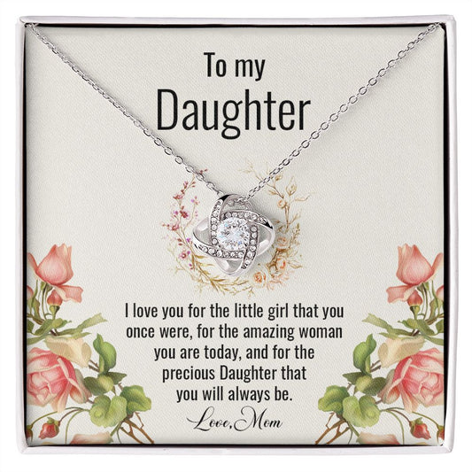 To My Daughter | Love Knot Necklace | Gift For Daughter From Mom