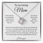 To My Loving Mom | Love Knot Necklace | Gift For Mom
