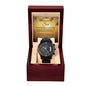 Happy Graduation Son | Black Chronograph Watch | Gift For Son
