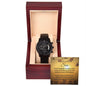 Happy Graduation Son | Black Chronograph Watch | Gift For Son