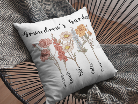 Grandma's Garden Of Love Pillow Gift | Gift for Grandma