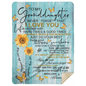 To My Granddaughter Sunflower Butterfly Blanket | From Grandpa
