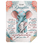 To My Daughter Elephant Blanket | From Mom