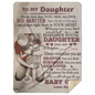 To My Daughter Hug Blanket | From Dad