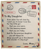 To My Daughter Blanket | From Mom