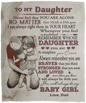 To My Daughter Hug Blanket | From Dad