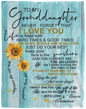 To My Granddaughter Sunflower Blanket | From Grandma