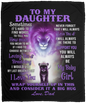 To My Daughter Purple Crown Lion Blanket | From Dad
