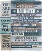 To My Daughter Blanket | From Mom