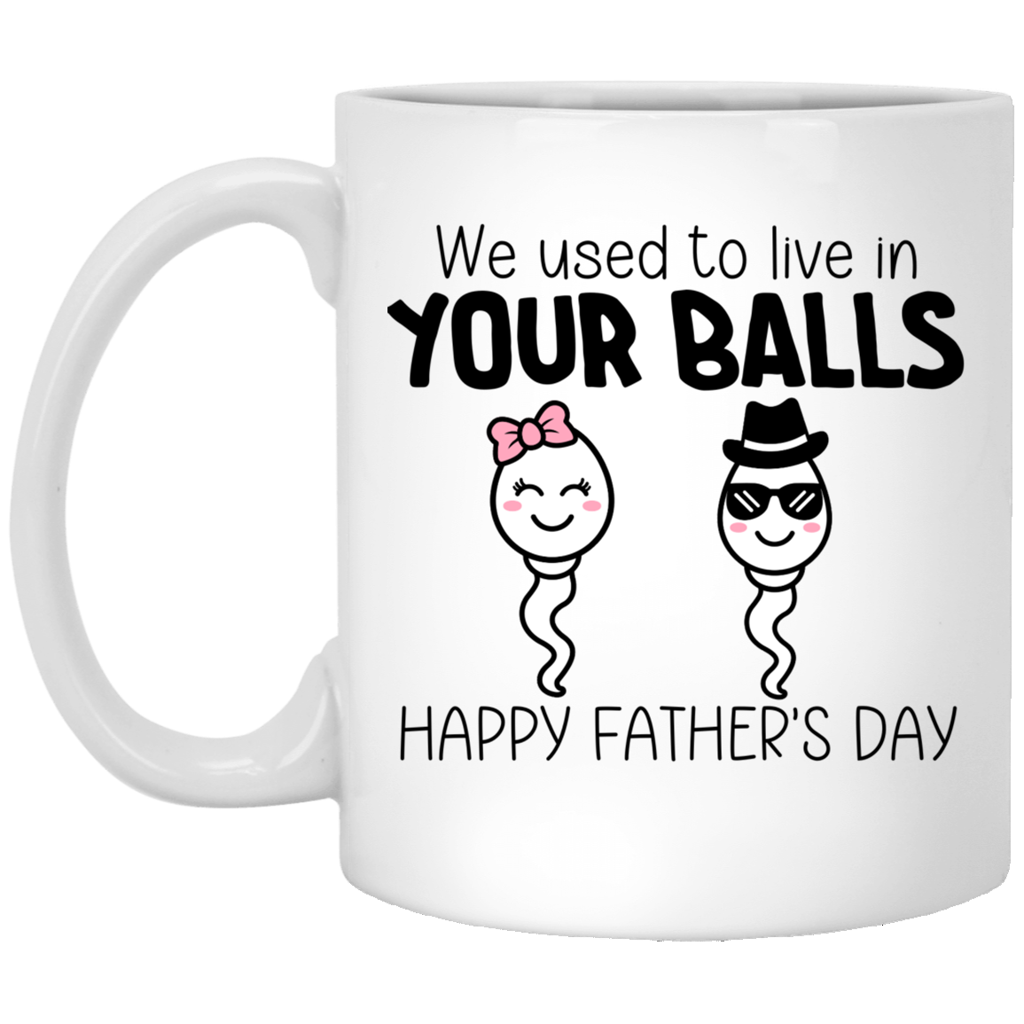 We Used To Live In Your Balls Mug | 11 oz. White Mug