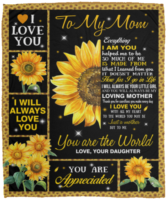 To My Mom Sunflower Blanket | From Daughter