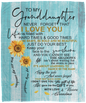 To My Granddaughter Sunflower Blanket | From Grandma