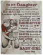 To My Daughter Hug Blanket | From Dad