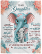 To My Daughter Elephant Blanket | From Mom