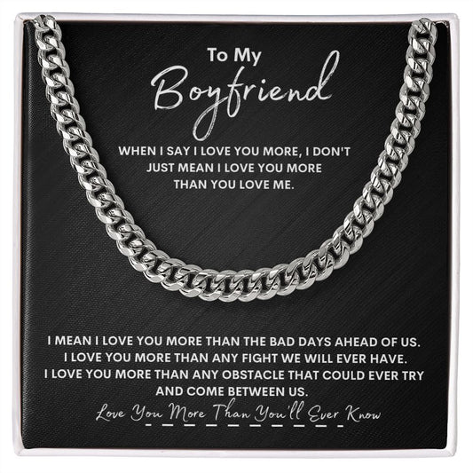 To My Boyfriend | Cuban Link Chain | Gift For Boyfriend