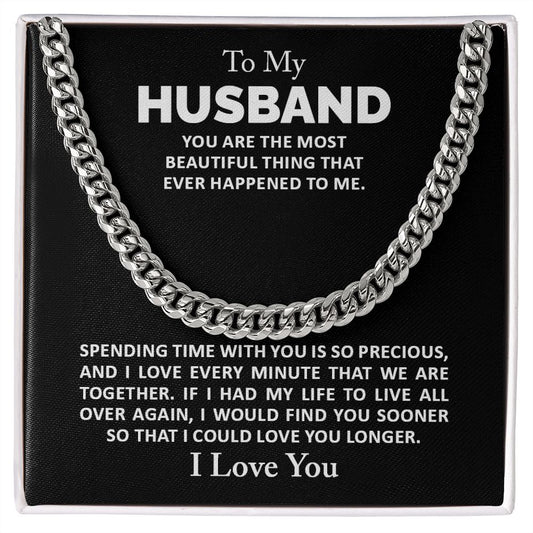 To My Husband | Cuban Link Chain | Gift For Husband
