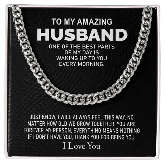 To My Husband | Cuban Link Chain | Gift For Husband