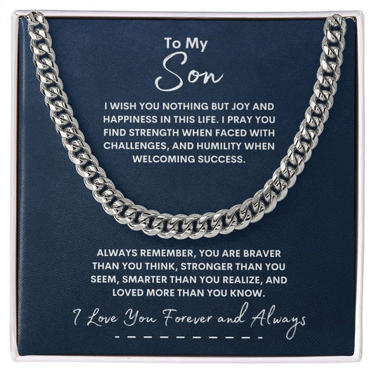 To My Son | Cuban Link Chain | Gift For Son