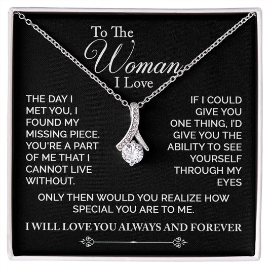 To The Woman I Love | Alluring Beauty necklace | Gift For Soulmate/Her | Gift For Wife | Gift For Girlfriend