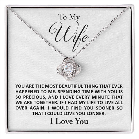 To My Wife | Love Knot Necklace | Gift For Wife