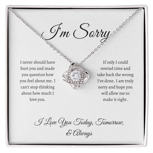 I'm Sorry |  Love Knot Necklace