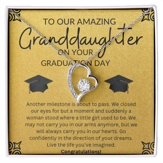 To Granddaughter On Graduation Day | Forever Love Necklace | Gift For Granddaughter
