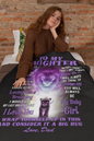 To My Daughter Purple Crown Lion Blanket | From Dad
