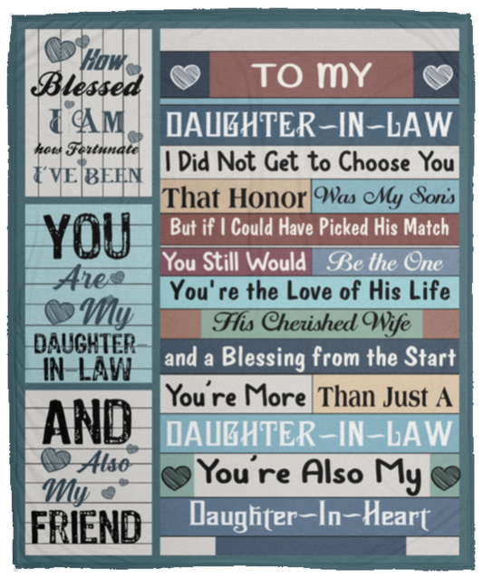 To My Daughter-In-Law | Daughter-In-Heart Blanket