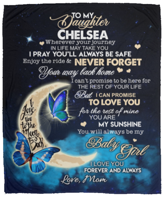 To My Daughter Blanket | Love You to the Moon and Back | From Mom