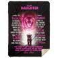 Personalize Name Blanket | To My Daughter Pink Lion | From Dad
