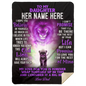Personalize Name Blanket | To My Daughter Purple Lion | From Dad