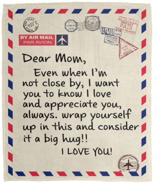 To My Mom Air Mail Blanket | Gift for Mom