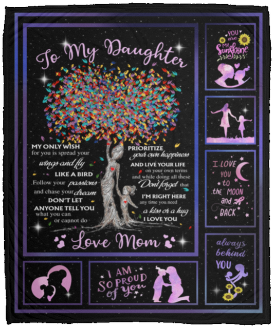 To My Daughter Tree of Life Blanket | From Mom