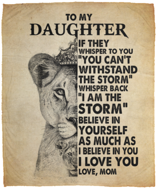To My Daughter Lion Blanket | From Dad