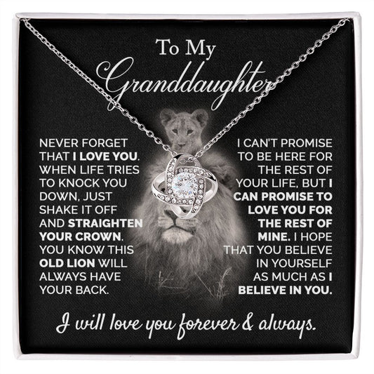 To My Granddaughter | Love Knot Necklace | Gift For Granddaughter